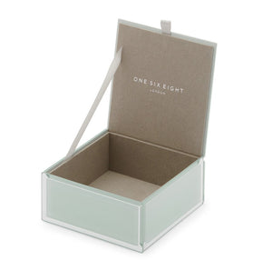 One Six Eight London Sara Glass Jewellery Box - Mint Small