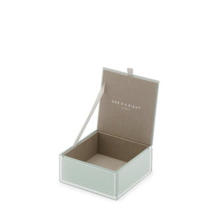 One Six Eight London Sara Glass Jewellery Box - Mint Small