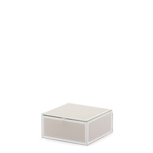 One Six Eight London Sara Glass Jewellery Box - Nude Small  