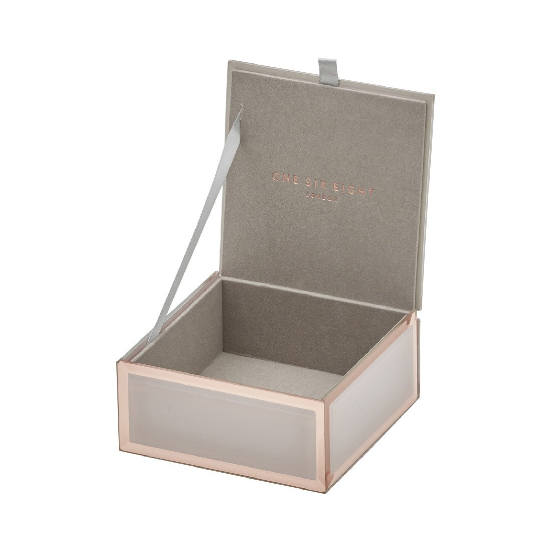 One Six Eight London Sara Glass Jewellery Box - Blush Small