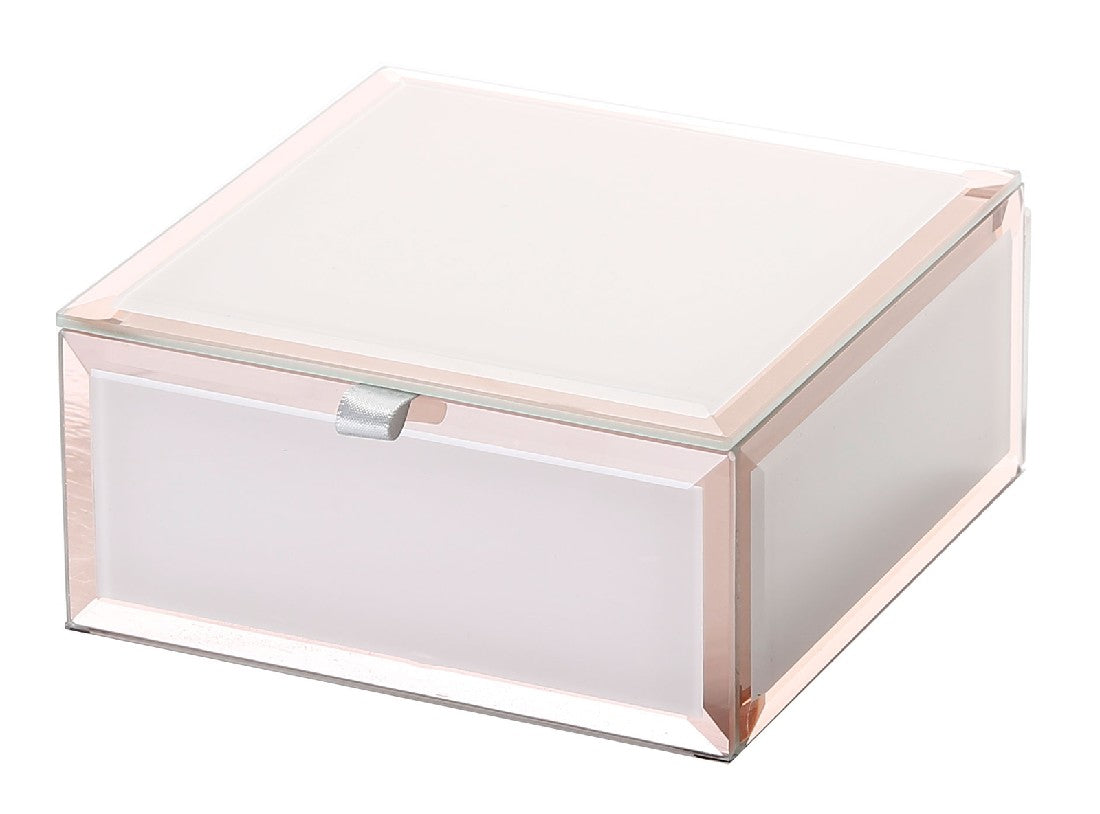 One Six Eight London Sara Glass Jewellery Box - Blush Small