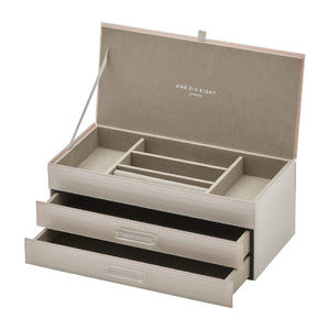 One Six Eight London Gabriella Glass Jewellery Box - Nude Large