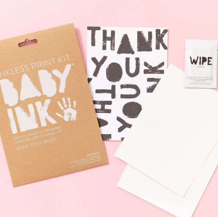 BABYink Inkless Hand & Footprint Print Kit - Blackish Grey