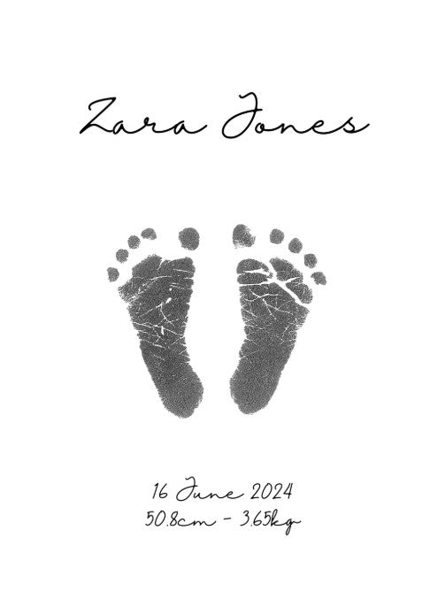 BABYink Inkless Hand & Footprint Print Kit - Blackish Grey