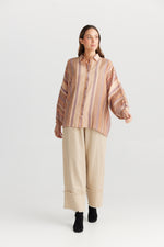 Load image into Gallery viewer, The Shanty Corporation Milano Shirt- Santal Stripe [CLR:SANTAL STRIPE SZ:S]
