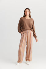 Load image into Gallery viewer, The Shanty Corporation Souk Pants - Santal Stripe [CLR:SANTAL STRIPE SZ:S]
