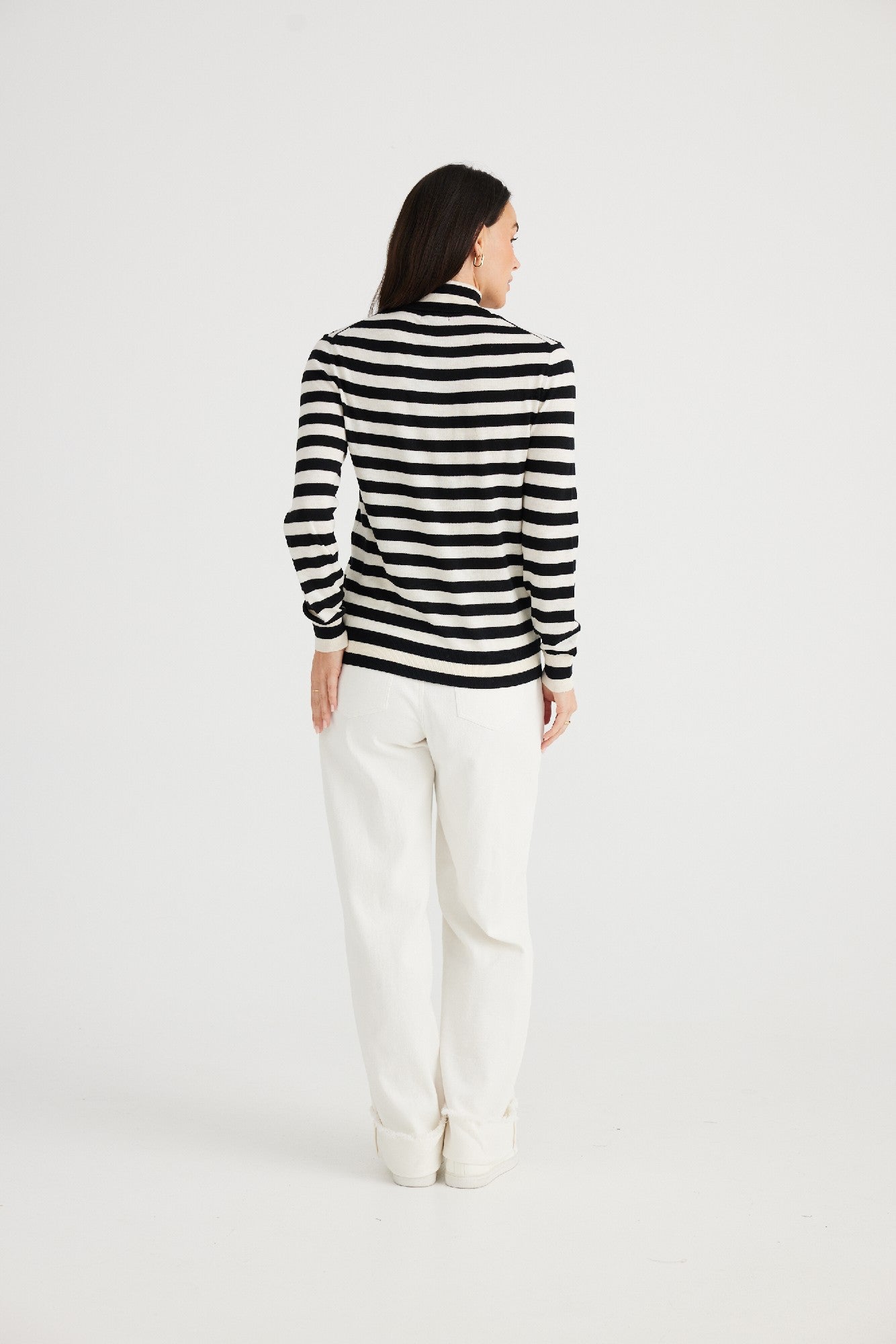 Brave+True Quinn Knit - Black/White Stripe [CLR:BLACK/WHITE SZ:XS]