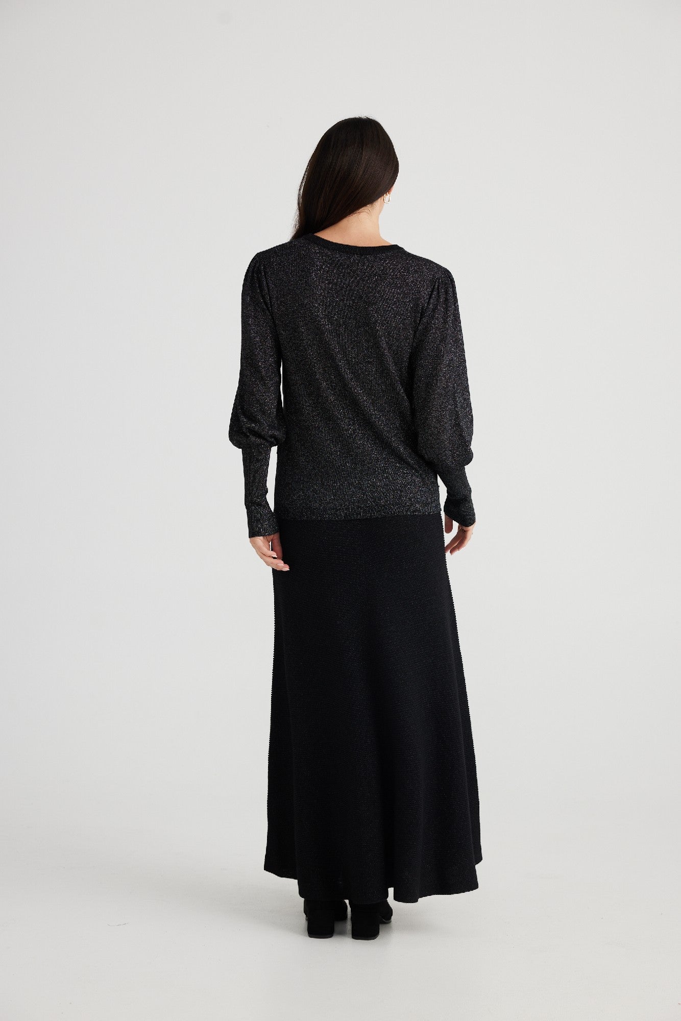 Brave+True Domenica Knit Top - Black with Sparkle [CLR:BLACK/SPARKLE SZ:S]