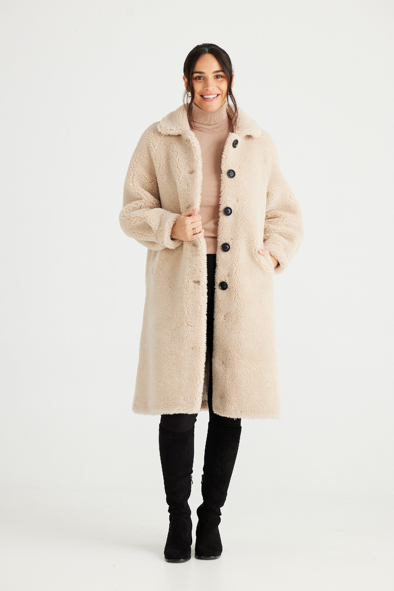 Brave+True Whistler Long Coat - Natural [CLR:NATURAL SZ:XS]