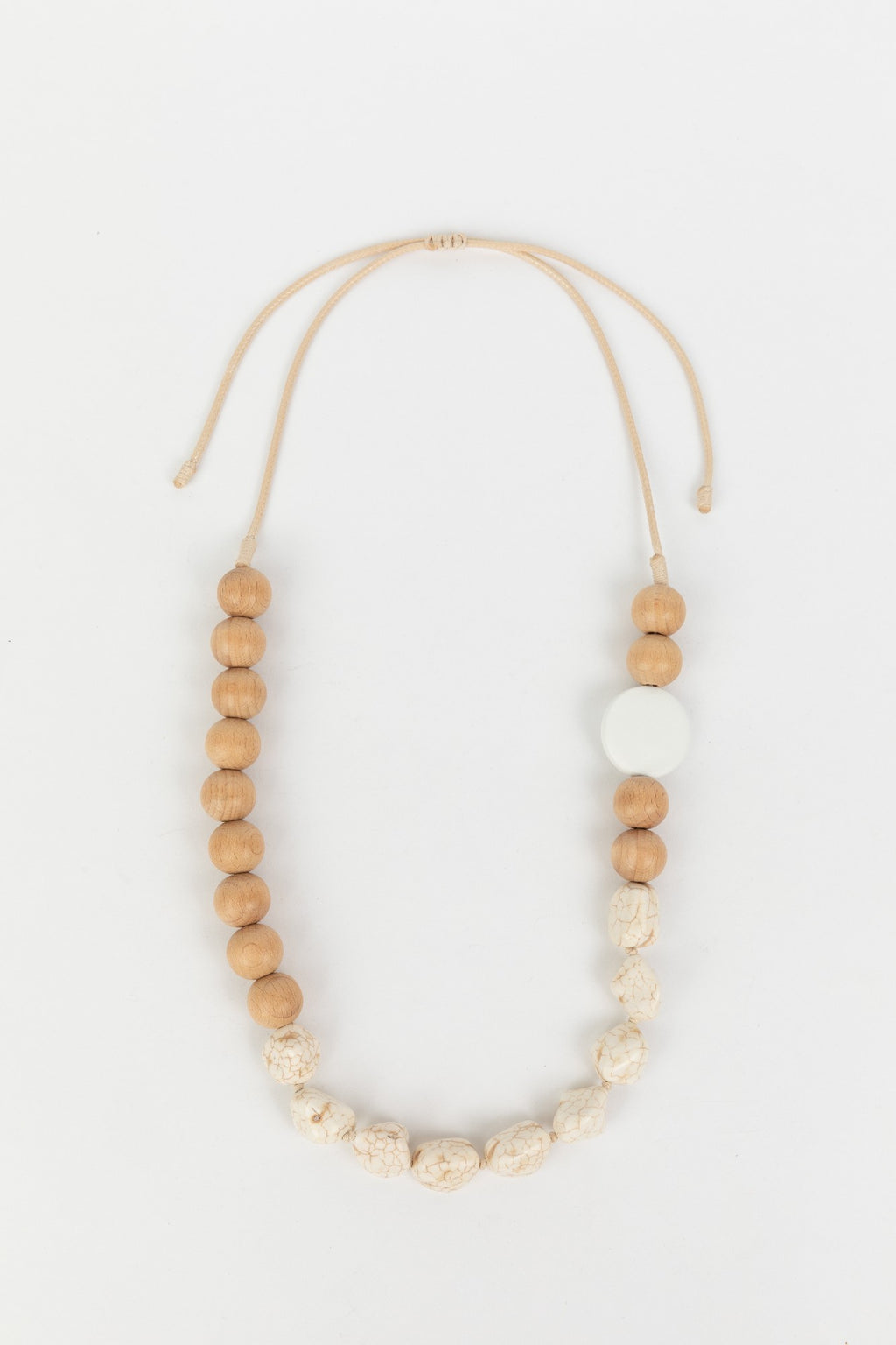 Holiday Robe Necklace - Natural/White