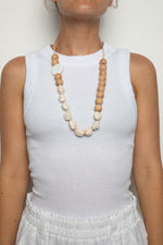 Load image into Gallery viewer, Holiday Robe Necklace - Natural/White
