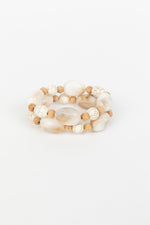 Load image into Gallery viewer, Holiday Mando Bracelet Set of 2 - Natural Marble
