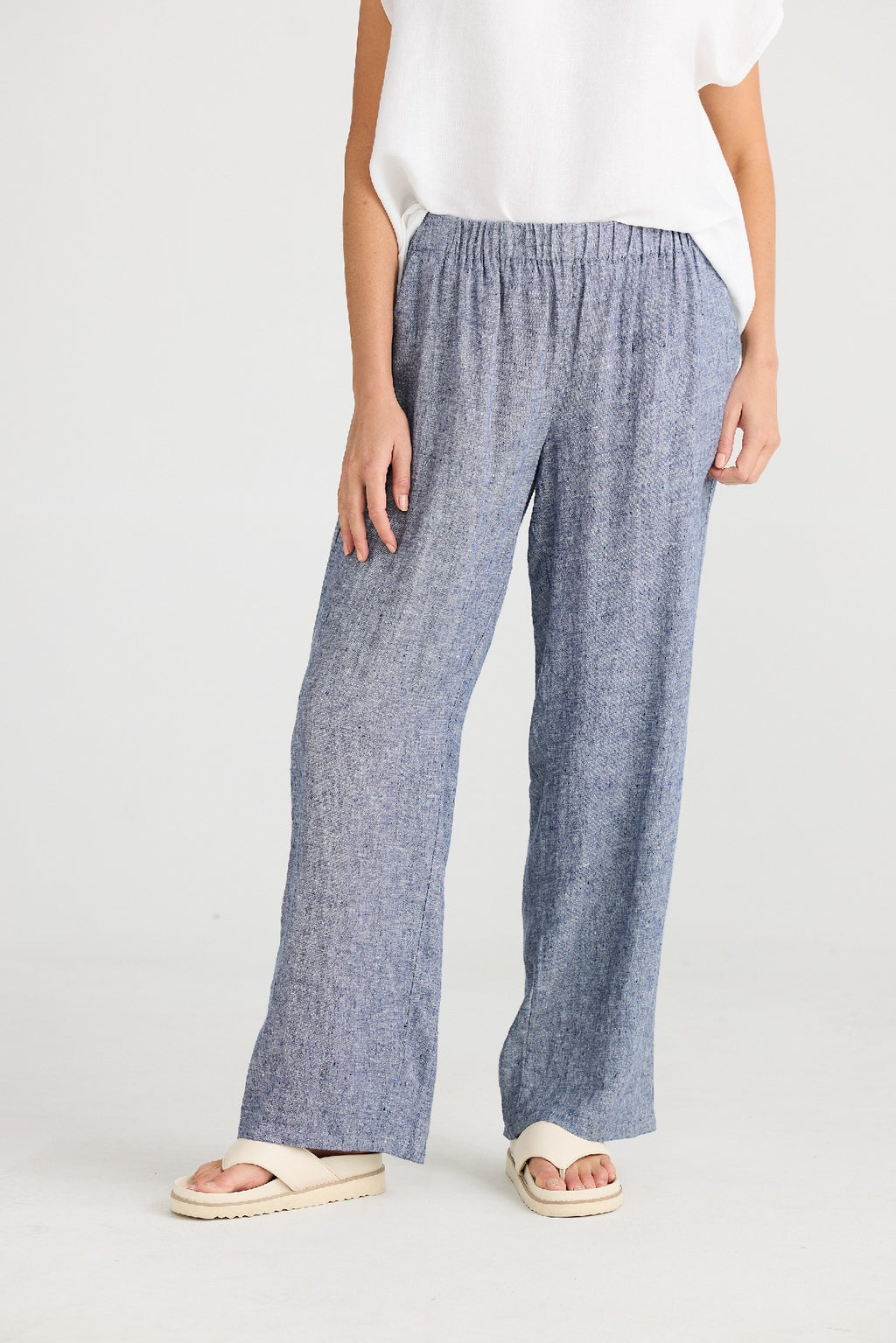 The Shanty Corporation Souk Linen Pant - Navy Fleck [CLR:NAVY FLECK SZ:XS]