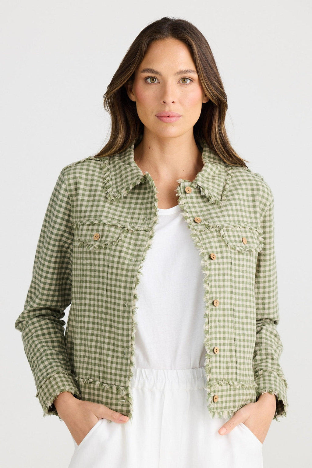 The Shanty Corporation Monza Jacket - Sage Check [CLR:SAGE SZ:S]