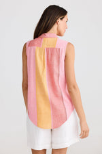 Load image into Gallery viewer, The Shanty Corporation Bazzar Linen Top - Lisbon Stripe [CLR:LISBON STRIPE SZ:XS]
