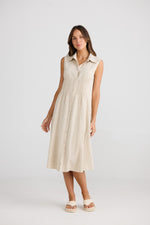 Load image into Gallery viewer, The Shanty Corporation Florentine Dress - Natural Jaquard [CLR:NATURAL JAQUARD SZ:XS]
