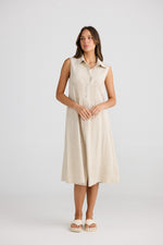 Load image into Gallery viewer, The Shanty Corporation Florentine Dress - Natural Jaquard [CLR:NATURAL JAQUARD SZ:XS]
