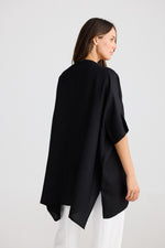 Load image into Gallery viewer, The Shanty Corporation Borneo Linen Blend Overshirt - Black [CLR:BLACK SZ:S/M]
