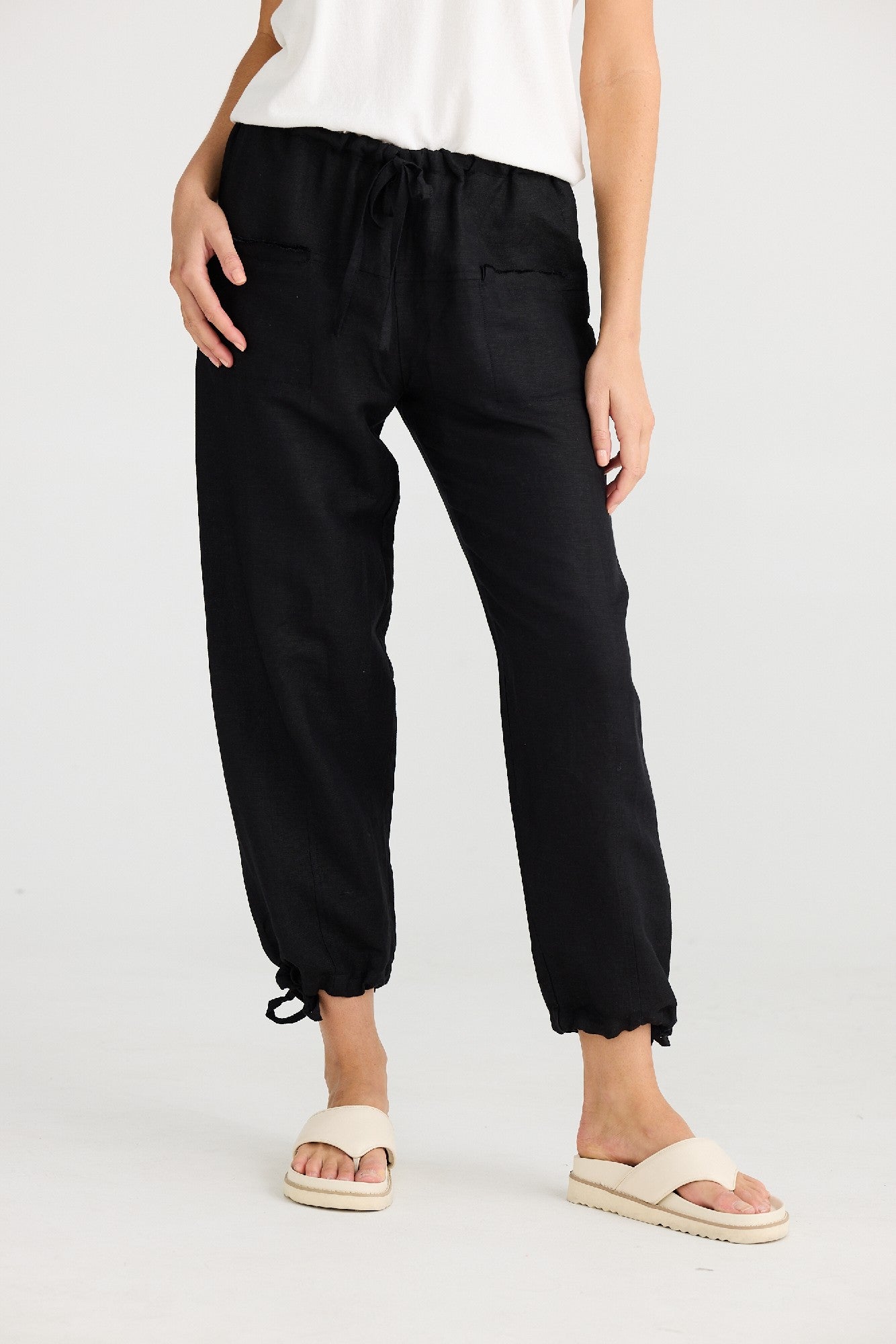 The Shanty Corporation Amazon Linen Blend Pant - Black [CLR:BLACK SZ:XS]