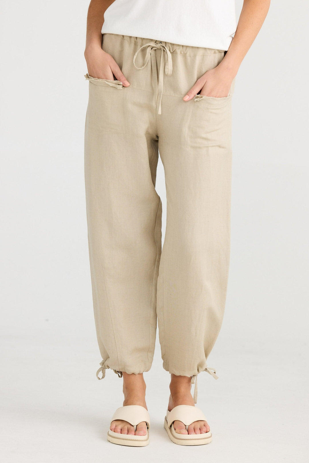 The Shanty Corporation Amazon Pant - Natural Linen Blend [CLR:NATURAL LINEN  SZ:XS]