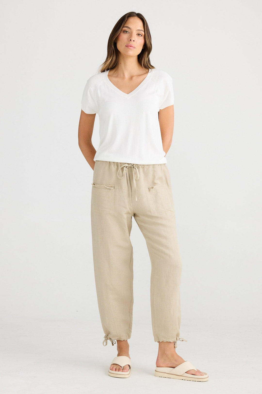 The Shanty Corporation Amazon Pant - Natural Linen Blend [CLR:NATURAL LINEN  SZ:XS]