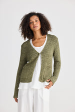 Load image into Gallery viewer, The Shanty Saffron Cardi - Khaki [SZ:S]
