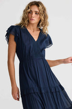Load image into Gallery viewer, Talisman Lantern Dress - Navy [SZ:S]
