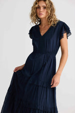 Load image into Gallery viewer, Talisman Lantern Dress - Navy [SZ:S]

