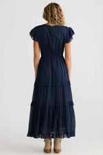 Load image into Gallery viewer, Talisman Lantern Dress - Navy [SZ:S]
