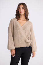 Load image into Gallery viewer, Brave + True Monteith Wrap Knit - Oat Marle [SZ:S/M]
