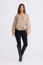 Load image into Gallery viewer, Brave + True Monteith Wrap Knit - Oat Marle [SZ:S/M]
