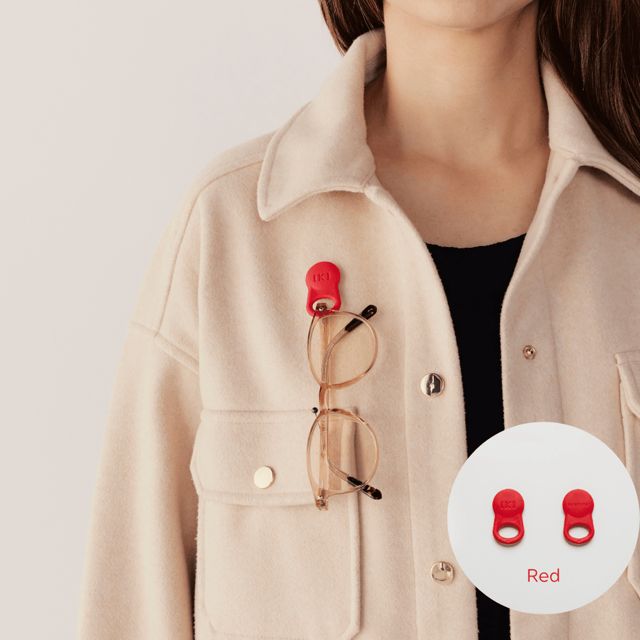 Klipsta SPEX Magnetic Glasses Clips 2pk - Red