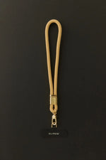 Load image into Gallery viewer, Klipsta LOOP Phone Wrist Strap - Tan &amp; Gold
