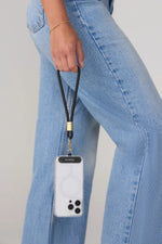 Load image into Gallery viewer, Klipsta LOOP Phone Wrist Strap - Tan &amp; Silver
