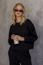 Load image into Gallery viewer, Alexandra Australia Emby Long Sleeve Top - Black [SZ:S/10]
