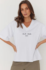 Load image into Gallery viewer, Alexandra Australia Bronte T-Shirt - White [SZ:XS/8]
