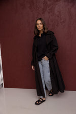 Load image into Gallery viewer, Alexandra Australia Pascal Soft Maxi Trench - Black [SZ:XS/8]
