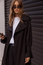 Load image into Gallery viewer, Alexandra Australia Pascal Soft Maxi Trench - Black [SZ:XS/8]
