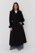Load image into Gallery viewer, Alexandra Australia Pascal Soft Maxi Trench - Black [SZ:XS/8]
