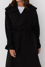 Load image into Gallery viewer, Alexandra Australia Pascal Soft Maxi Trench - Black [SZ:XS/8]
