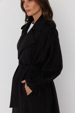 Load image into Gallery viewer, Alexandra Australia Pascal Soft Maxi Trench - Black [SZ:XS/8]
