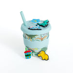 Load image into Gallery viewer, Chino Club Kids Chino Charm Cup &amp; Straw 8oz - Dino
