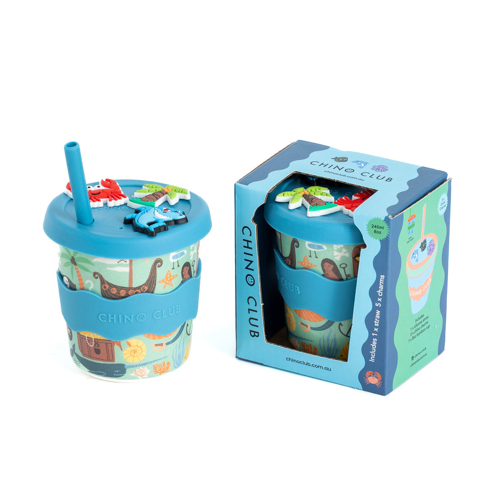 Chino Club Kids Chino Charm Cup & Straw 8oz - Pirate