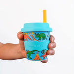 Load image into Gallery viewer, Chino Club Kids Keep Cup &amp; Straw 8oz - Dinosaurs &amp; Monster Trucks
