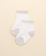 Load image into Gallery viewer, Lummi In Colour Baby Socks - Grey &amp; White (0-6 months)
