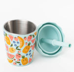 Load image into Gallery viewer, Chino Club Mini Smoothie Cup &amp; Straw 200ml - Happy Fruits
