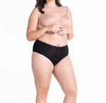 Load image into Gallery viewer, Paire BioTracker Women&#39;s Mid-Waisted Full Brief - Black [CLR:BLACK SZ:M]
